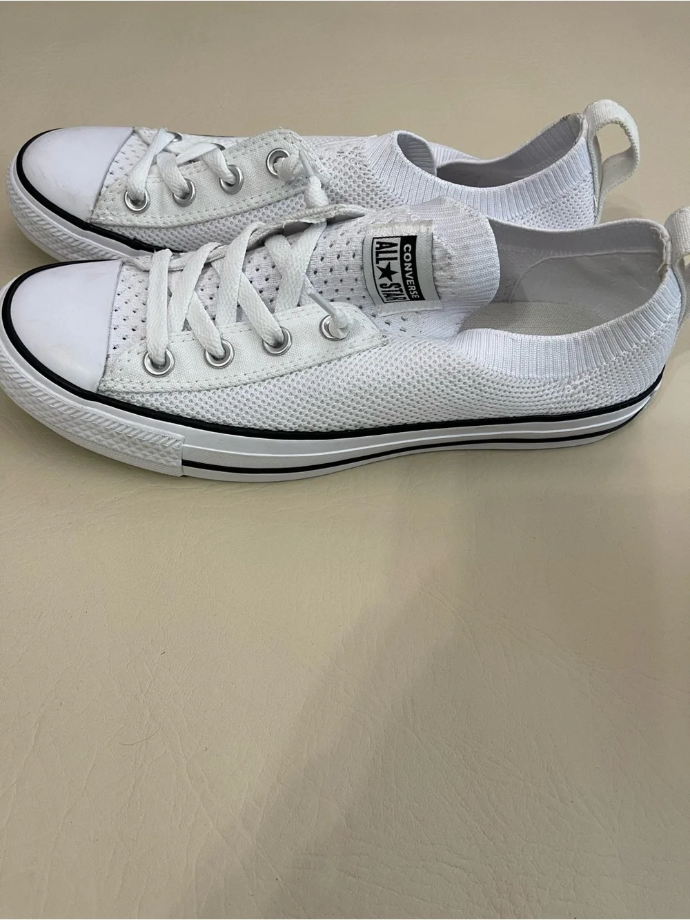 Converse Chuck Taylor All Star Shoreline Knit Slip On Sneaker women Sz 8 white - Picture 10 of 11